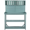 65 Inch Outdoor Potting Bench Garden Potting Table, Wooden Patio Workstation With Shelves Side Table Garden Potting Table - 3 of 4
