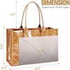 FATMOON Retro Tote Bag - Vintage DuPont Letter Design, Large Capacity, Minimalist Style for Women - 3 of 4
