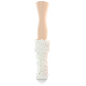 Memoi Fuzzy Wuzzy Diamond Knit PomPom Slippers - 1 of 2