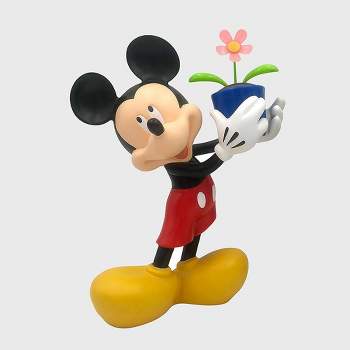 Disney 12" Stone Solar Motion Mickey Mouse Statue