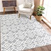 Acekool Moroccan Washable Rug – Soft Low-Pile Geometric Design, Non-Slip for Living Room, Bedroom & Dining - 2 of 4