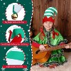 12 Pcs Christmas Elf Hat Colorful Funny Hats with Bell for Adults Santa Headdress - 3 of 4