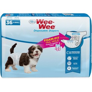Four Paws Wee Wee Disposable Diapers X-Small - 1 of 3