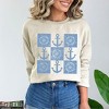 Simply Sage Market Women's Graphic Sweatshirt Anchor Wheel Grid - 2 of 4
