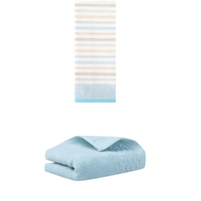 REGALWOVEN Bathroom Soft Absorbent Decorative Hand Towels for Face Hair 14" x 30"/13" x 27" 2 Pcs