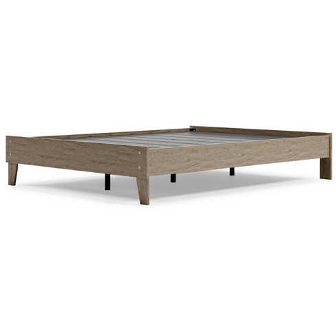 Queen Oliah Platform Bed Natural - Signature Design by Ashley