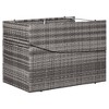 vidaXL Sunbed Grey rattan and dark grey cushion - 4 of 4