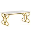 Resenkos Round Modern Side Table, Wood - Metal Frame, 2 - Tier Storage, for Living Room Brown - 4 of 4