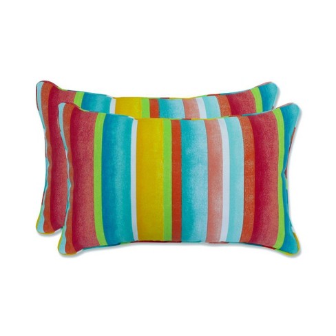 Pillow Perfect Set of 2 Outdoor Rectangular Throw Pillows