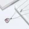 Birthstone Mom Necklace for Mother by Ginger Lyne Sterling Silver Swinging CZ - image 4 of 4