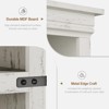 Farmhouse Bookcases - 5 Tier Bookshelf with Doors, 70 Inch Tall, Wooden Storage Cabinet, Suitable for Living Room, Home, Office, Bedroom, White - 4 of 4