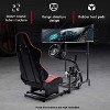 Dardoo Racing Simulation Cockpit With Adjustable Red Seat And Triple Monitor Stand Fits For Logitech G923 920 Thrustmaster T248 PS/XBox. - 4 of 4