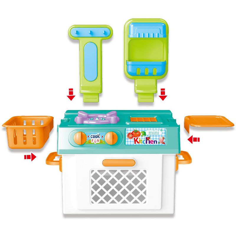 Link Little Chef Mini Kitchen Playset With Sound And Color Changing Lights For Realistic Cooking, 2 of 11