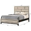 Okak Twin/Full/Queen Cotemporary Platform Bed Frame Panel Low-profile Bed with Geometric Design Headboard Strong Wood Slats Easy to Assemble - 4 of 4