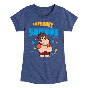 Girls' - Disney - Internet Famous Fitted Short Sleeve Graphic T-Shirt - 1 of 3
