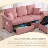 Accent Sofa Couch Modern Design with USB Charging, Storage Ottoman & Cup Holders for Living Room - 76.4"W - 3irtyhousy - 2 of 4