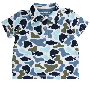 RuggedButts Boys Knit Short Sleeve Performance Polo - Camo Catch, 7 - 1 of 2