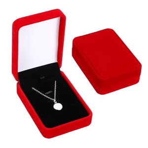 Unique Bargains Velvet Organizing Jewelry Storage Necklace Pendant Boxes 2 Pcs - 1 of 4