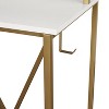 NicBex Home Office Desk Morden Computer Desk with Open Shelves, Stand with Wheels, Side Hook, Wooden Desktop and Metal Legs for Study and Work - 4 of 4