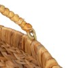 Household Essentials Water Hyacinth Handwoven Flower Basket Set Natural Set of 2: Round Decorative Baskets, 16.5" x 16" x 10.5" - 3 of 4