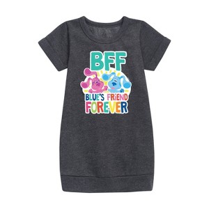 - Blue's Clues & You! - Blue's Friend Forever Graphic Short Sleeve Fleece Dress - 1 of 3