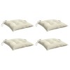 vidaXL Chair Cushions 4 pcs Cream White 15.7"x15.7"x2.8" Oxford Fabric - 3 of 4