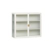 DOMETOUR 27.56"Glass Doors Modern Two-door Wall Cabinet with Featuring Three-tier Storage for Entryway Living Room Bathroom Dining Room - 4 of 4