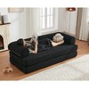 NicBex Oversized Upholstered Floor Sofa Bed with Convertible Folding Design,2-Seater Futon Couch Sleeper Sofa for Living Room,Bedroom - 2 of 4
