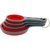 Collapsible Measuring Cups - 4pc Nesting Silicone Dry Measuring Cup Set (BPA Free)- 1/4 Cup, 1/2 Cup, 1/3 Cup, 1 Cup - 3 of 4