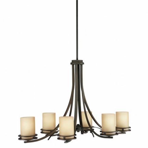 Hendrik 22.75" 6 Light Chandelier with Satin Etched Cased Opal Glass Brushed Nickel - image 1 of 2