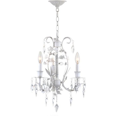 Jasper White Crystal 3-Light Adjustable Chandelier