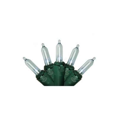 Vickerman 100ct LED Mini String Lights White - 45' Green Wire