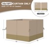 Aoodor 4-Panel Gazebo Replacement Curtains, Patio Privacy Sidewalls with Double Zipper, Replacement for Outdoor Gazebo Canopy (Curtain Only) - 3 of 4