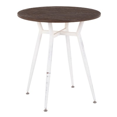 NicBex Round Dining Table 27.75" Industrial Round Dinette Table with Metal Frame for Kitchen, Dining Room