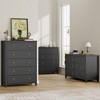4-Drawer Dresser for Bedroom, White Modern Tall Chest of Drawers - Storage Dresser with Anti-Tip Design - 3 of 4