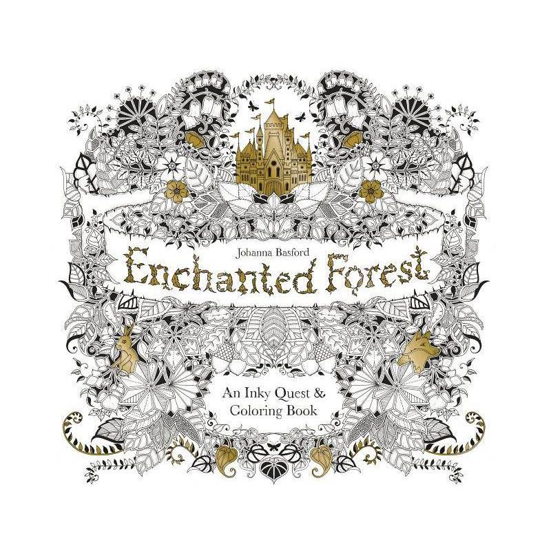Enchanted Forest: An Inky Quest And Coloring Book - By Johanna Basford ( Paperback ), 1 of 7