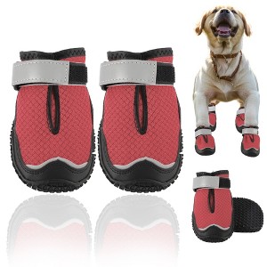 Unique Bargains Breathable Dog Shoes Dog Boots Paw Protectors 4 Pcs - 1 of 4