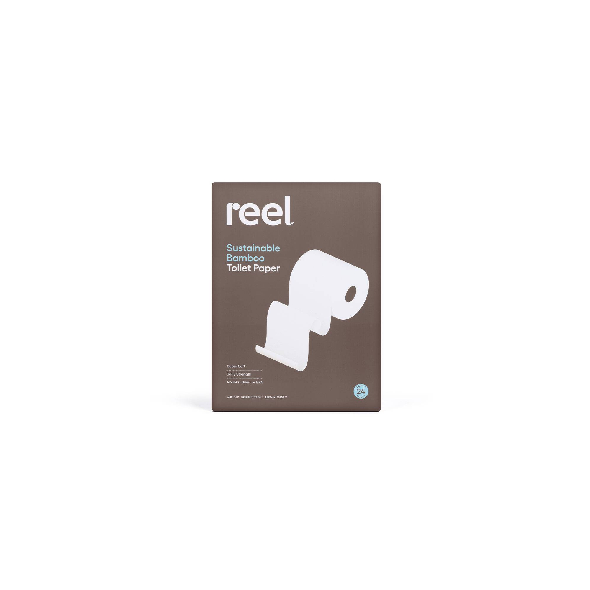 Reel Paper Premium Bamboo Toilet Paper - 24 Mega Rolls