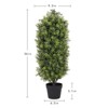 COWLOWN 3FT Artificial Boxwood Topiary Trees, Set of 2 - Faux Evergreen Plants for Outdoor Decor - 2 of 4