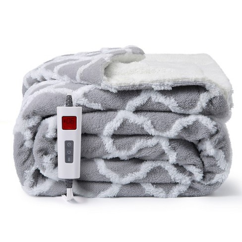 Queen Heated Blanket Gray - Brookstone : Target