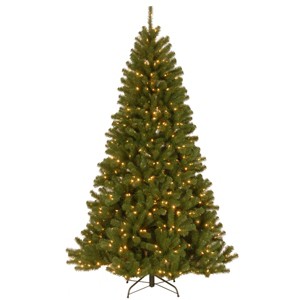 Prelit PowerConnect North Valley Spruce Artificial Christmas Tree Dual Color Lights - National Tree Company - 1 of 4