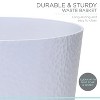LunaLulinlk 10 Liter Hammered Textured Plastic Bathroom Trash Can in White - 4 of 4