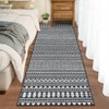 Washable Boho Geometric Rug Non Slip Low Pile Rug Soft Throw Floor Cover Foldable Indoor Carpet for Living Room Bedroom Playroom Nursery - 4 of 4