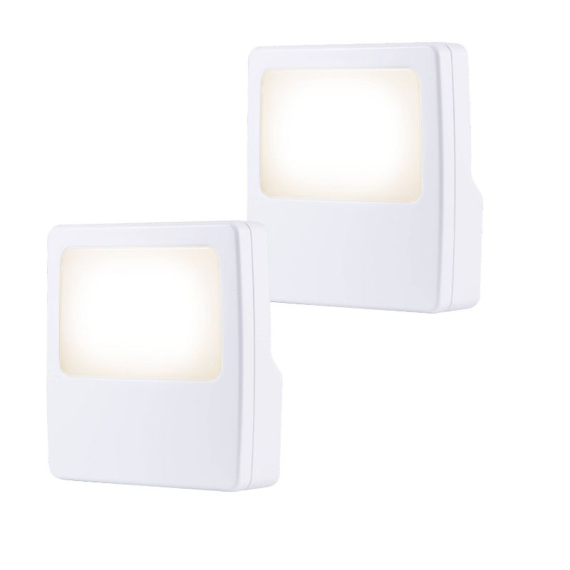 GE 2pk Plugin LED Night Light White, 1 of 8