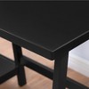 Rubber Wood Writing Desk with Storage, Open Shelves, Spacious Top and Easy Assembly - 3 of 4