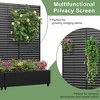 Raised Garden Bed with Trellis, Iron Gray Planting Box with Climbing Frame - 3 of 4