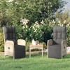 vidaXL Outdoor Reclining Chair Set of 2 Grey - 2 of 4