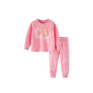 MyKids-USA Spring and Autumn Girls Stars Pattern Long Sleeves Top and Pants Clothing Set - 1 of 4