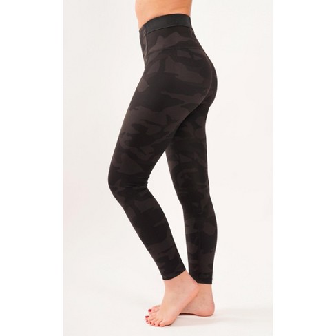 Yogalicious - Women's Nude Tech Water Droplet High Waist Ankle Legging -  Black - X Large : Target