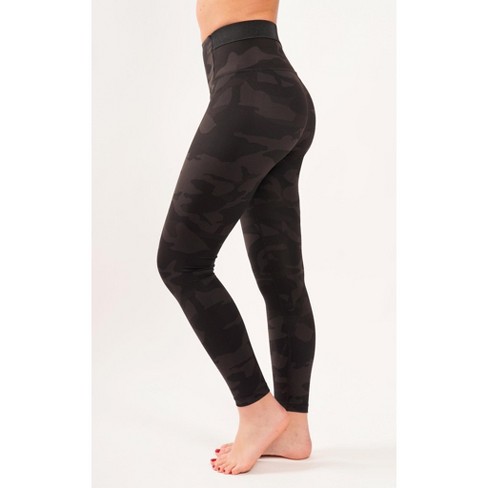 Allegra K Women's Printed High Waist Elastic Waistband Yoga Stirrup Pants  Black Grey-stripe Small : Target